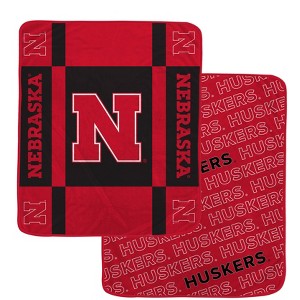 NCAA Nebraska Cornhuskers Reverse Block Double Sided Ultra Cozy Blanket - 1 of 1