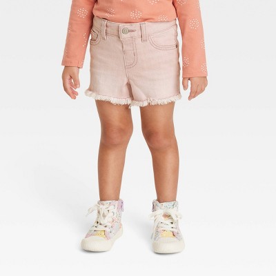 Toddler Girls' Cut-Off Shorts - Cat & Jack™ Pink 12M