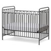 L.A. Baby Trinity 3-in-1 Convertible Full Sized Metal Crib - Pebble Gray - 3 of 4
