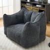 Airsurfer Large Charcoal Gray Bean Bag Chair Modern Cozy Bean Bag Chair Living Room Accent for Living Room Relaxation - 2 of 4