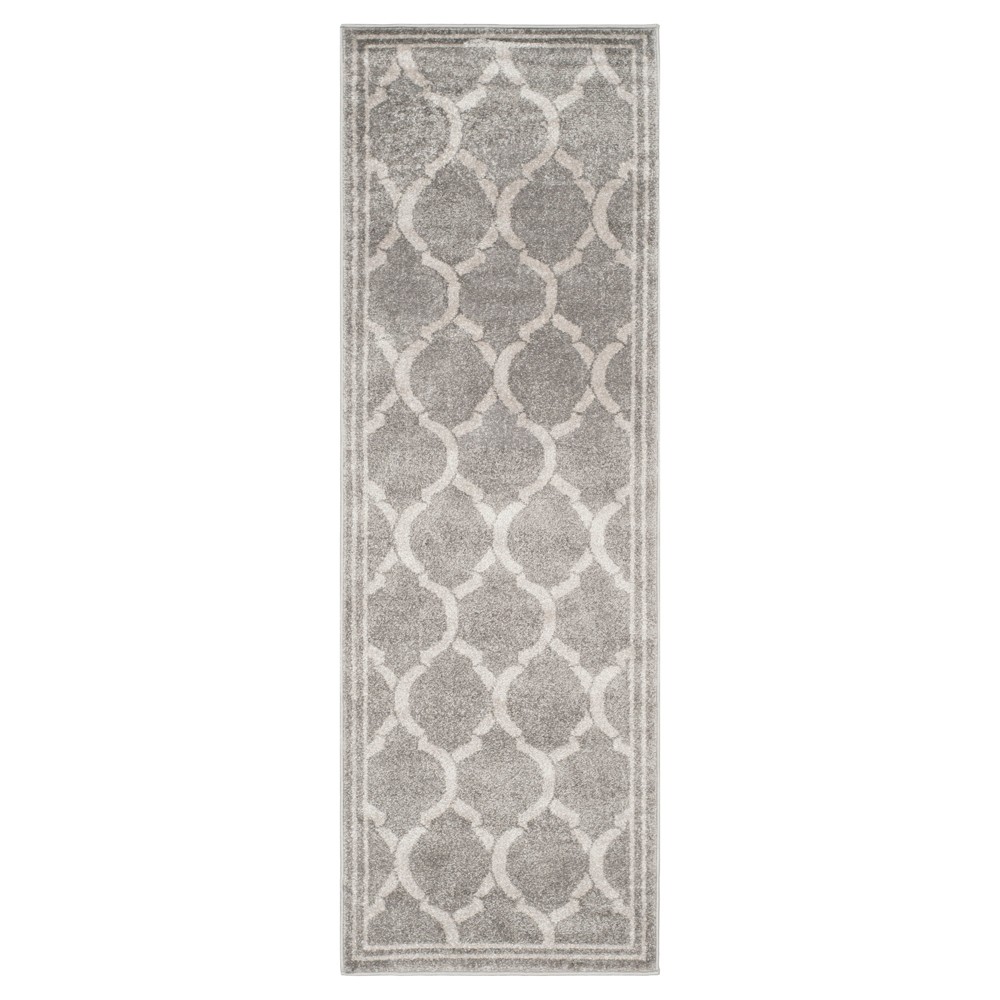 Gray Geometric Loomed Runner 2'3inx7' - Safavieh