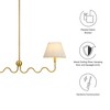 Modway Wave Squiggle 2-Light Pendant – Brass Contemporary Ceiling Fixture for Living Room or Dining - 4 of 4