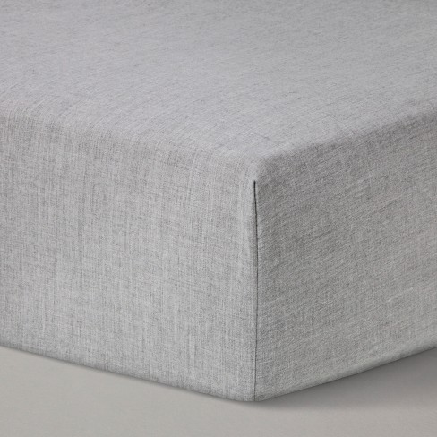 Fitted Crib Sheet Solid Cloud Island Gray Target