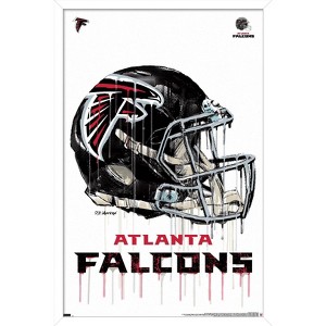 Trends International NFL Atlanta Falcons - Drip Helmet 20 Framed Wall Poster Prints - 1 of 4