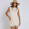Knit & Lounge Women’s Sleeveless Knit Top and Shorts Lounge Set Relaxed Fit Ribbed Texture Set - 2 of 4