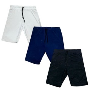 Men's 3 Pack Fleece Interlock Basic Shorts Ultra Soft - 1 of 1