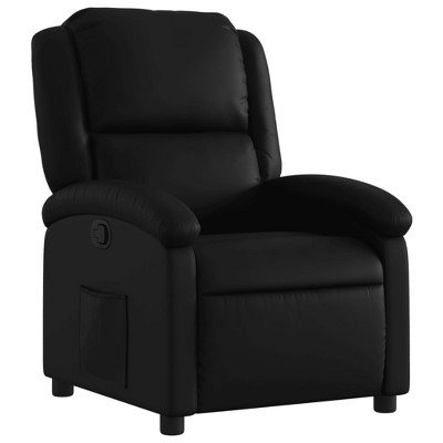 vidaXL Black Faux Leather Reclining Armchair