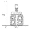 Black Bow Jewelry 14k White Gold, Varsity Collection, Small D/C Pendant, Number 69 - 2 of 3
