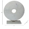 Modern Marble Decorative Sculpture with Aluminum Accents - Contemporary Home & Office Decor for Living Room, Bedroom & Workspace - White - 3 of 4