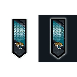Evergreen Ultra-Thin Glazelight LED Wall Decor, Pennant, Jacksonville Jaguars- 9 x 23 Inches Made In USA - 1 of 4
