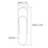 Unique Bargains Large Size Metal Prevent Tearing Pages Home Office Paper Clip 20 Pcs - 2 of 4