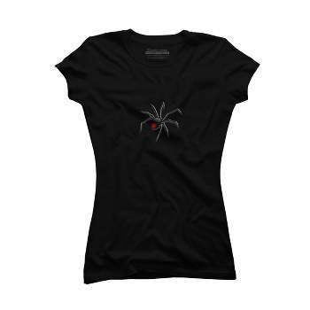 Junior's Design By Humans Halloween spider tshirt By bambino T-Shirt