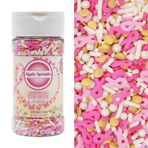 Mystic Sprinkles Ribbons of Strength In Gold Sprinkle Mix 3.3oz - 1 of 4