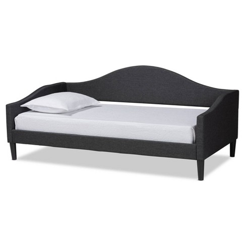 Twin Milligan Upholstered And Wood Daybed Charcoal dark Brown