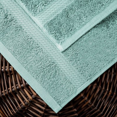 Oversized Seafoam Egyptian Cotton Washcloth Set