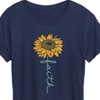 Women's - Instant Message - Faith Sunflower Stem Short Sleeve Graphic T-Shirt - 2 of 4