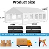 Acekool 20x20FT White Party Canopy Tent with 6 Removable Sidewalls, Waterproof Outdoor Tent for Weddings, BBQs, Backyard Events, and Parties - 4 of 4