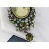 Anna-Kaci Women's Gothic Victorian Maiden Black Cameo Pendant Drop Rhinestone Crystal Charm Brooch Pin - 3 of 4