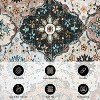 Washable Area Rugs, Vintage Floral Foldable Carpet, Low Pile Non Slip Non Shedding Mat for Bedroom Dining Room Home Office Living Room - 2 of 4