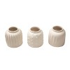 Transpac Ceramic Textured & Neutral Vase Set of 3 Spring Home Decorations - 2 of 2