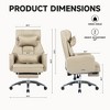 ALEXOUN Swivel Ergonomic Office Chair with Lumbar Support and Footrest & Headrest,Reclining Faux Leather High Back Home Computer Desk Chair - 4 of 4