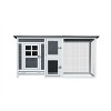 Gulches Outdoor Indoor Poultry Cage Small Animal House outdoor chicken hutch coop with running cage,White - 2 of 4