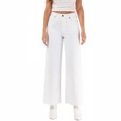 Women's Nori Clean Cropped Wide Leg Jeans - HIDDEN
