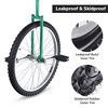 Yescom 24 In Wheel Outdoor Unicycle Adjustable Seat Anti-Skid Pedal Circus Bike for Adults Teenagers Kids, Green - 4 of 4