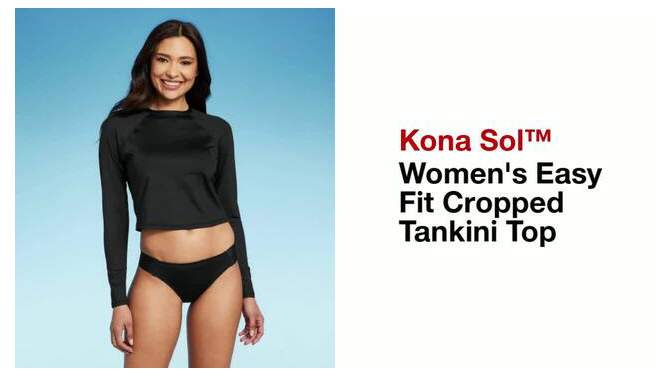 Women&#39;s Easy Fit Cropped Tankini Top - Kona Sol&#8482;, 2 of 17, play video