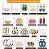 18-Pair Vacation Statement Earring Set: Straw Rattan & Acrylic Resin Dangles - 4 of 4