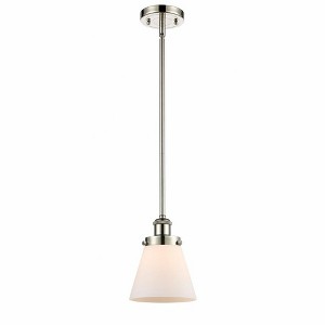 Cone - 1 Light Stem Hung Mini Pendant In Industrial Style-9 Inches Tall and 6 Inches Wide - 1 of 1