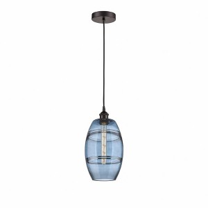 Vaz - 1 Light Cord Hung Mini Pendant In Industrial Style-9.88 Inches Tall and 8 Inches Wide - 1 of 1