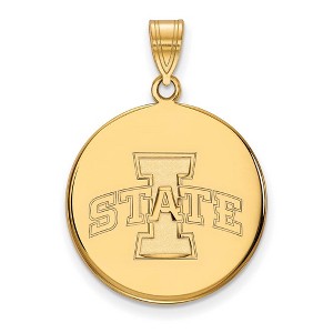 Black Bow Jewelry 14k Yellow Gold Plated Sterling Silver Iowa State Cyclones NCAA Large Pendant - 1 of 3