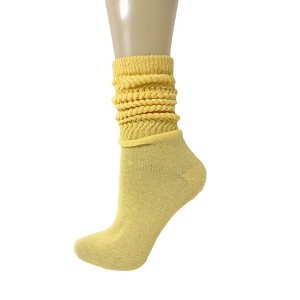 Slouch Socks for Women, Cotton Lightweight Breathable, Knee High or Scrunch, 1 Pair, Fits Shoe Sizes 5-10 - 1 of 1