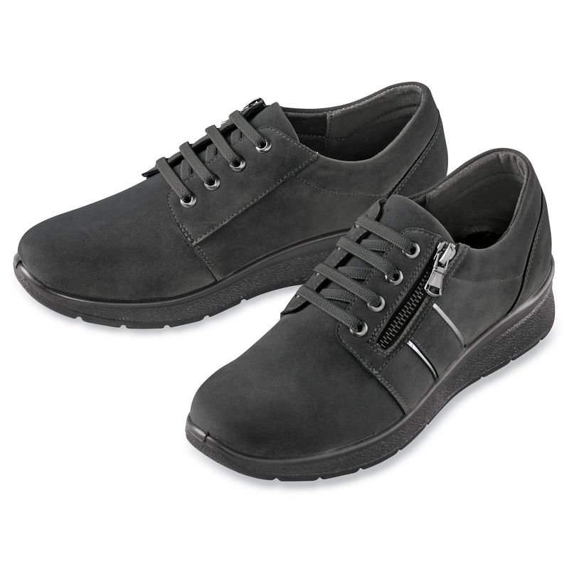 Collections Etc No-tie Side Zip Shoes, 1 of 5