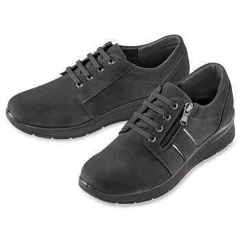 Collections Etc No-tie Side Zip Shoes