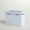 25" H x 42" W Fiber Reinforced Concrete Outdoor Fire Pit Table with Cover and Lava Rocks - 3 of 4