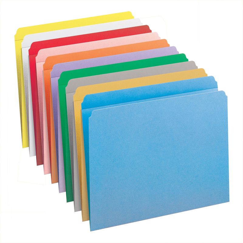 Smead File Folder, Reinforced Straight-Cut Tab, Letter Size, 100 per Box, 3 of 10