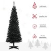 5' Artificial Pencil Christmas Tree, Slim Xmas Tree with 294 Realistic Branch Tips and Plastic Stand - 4 of 4