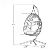 VisioGear Egg Chairs, Patio Egg Chair with Stand, Patio Hanging Egg Chair for Bedroom Living Room Balcony, Blue, 37.4"*37.4"*77" - 2 of 4