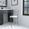 19" Dutton Metal Vanity Stool Chrome - Hillsdale Furniture - 2 of 4