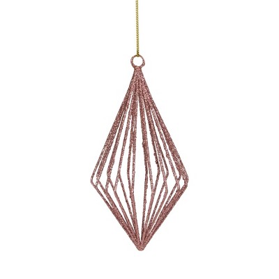 Northlight 6" Rose Gold Glitter Diamond Finial Christmas Ornament