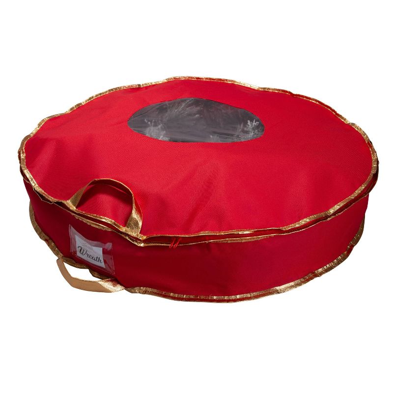 30in Wreath Bag with Window Red - Simplify, 4 of 8