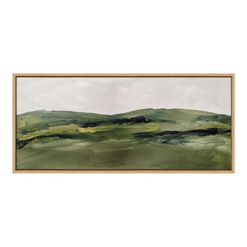 18&#34; x 40&#34; Sylvie Green Mountain Landscape Framed Canvas by Amy Lighthall Natural - Kate &#38; Laurel All Things Decor, 3 of 8