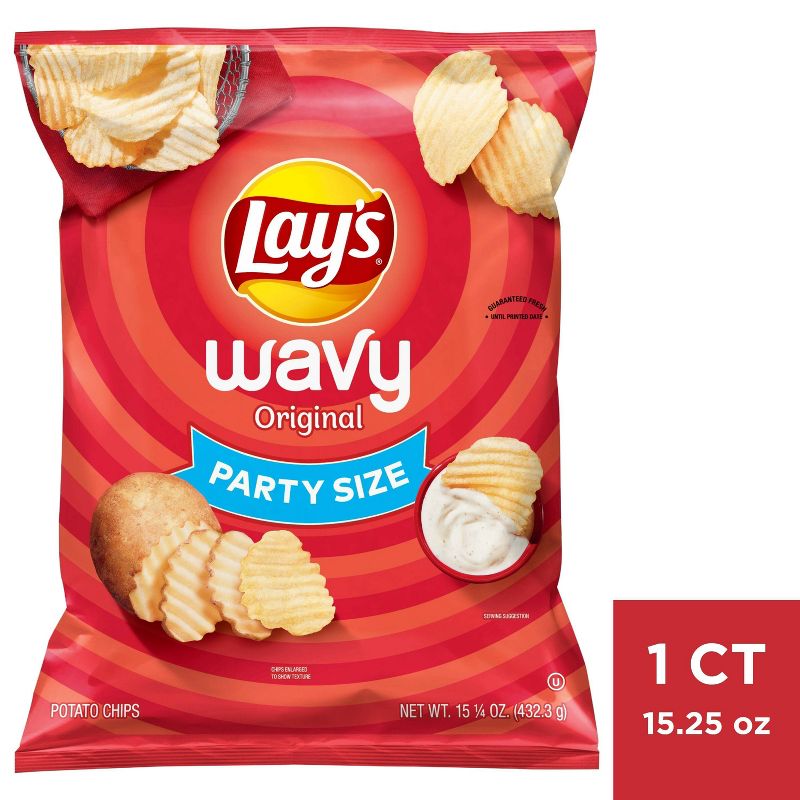 Lay&#39;s Wavy Original Potato Chips - 13oz, 1 of 5