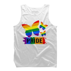 Adult Design By Humans Rainbow Butterflies Rainbow Pride By dnlribeiro88 Tank Top - 1 of 2
