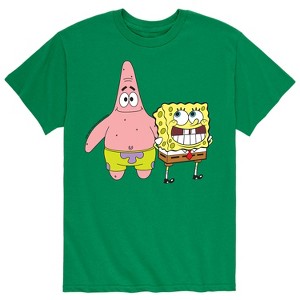Men's - SpongeBob SquarePants - Best Friends Spongebob and Patrick Short Sleeve Graphic T-Shirt - 1 of 4