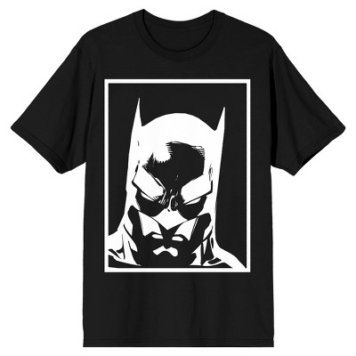 Batman Metallic Ink Batman Head Men’s Black T-shirt