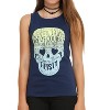 Seven Times Six Disney Women's Get To Neverland Skull Adult Junior's Muscle Tank Top Blue - image 2 of 4