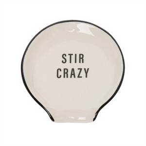 Totalee Gift Stir Crazy Spoon Rest Ceramic White - 1 of 1
